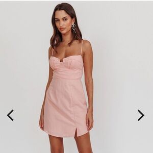 BRAND NEW W TAGS Selfie Leslie Pink Sweetheart Sheath Mini Dress